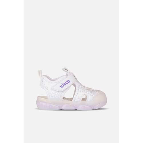 VİCCO MONROVİA İLK ADIM IŞIKLI KIZ BEBEK SANDALET - BEYAZ - 20