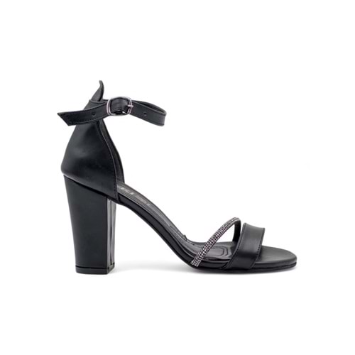 BERK TEK BANT YÜKSEK KALIN TOPUKLU ABİYE - SİYAH - 39