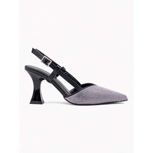 WHİTE ANGEL TAŞLI KADEH TOPUKLU ABİYE - GÜMÜŞ - 40