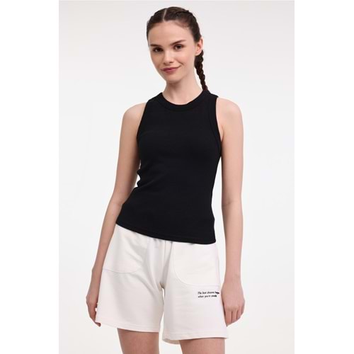 LUMBERJACK WB RIBANA 10SSB106 5FX KADIN ATLET - SİYAH - M