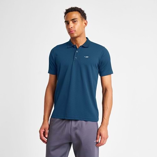 LESCON 25S-1297-25N ERKEK KISA KOL POLO TİŞÖRT - KOZMİK SAFİR - L
