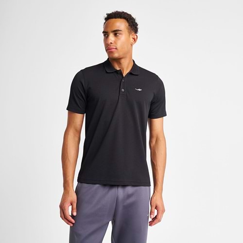 LESCON 25S-1297-25N ERKEK KISA KOL POLO TİŞÖRT - SİYAH - M