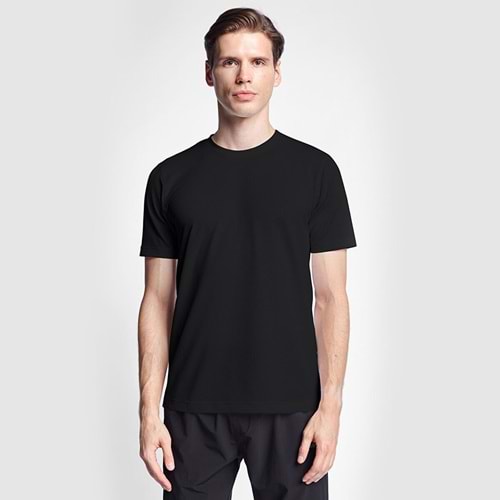 LESCON 25S-1298-25N ERKEK KISA KOL TİŞÖRT - SİYAH - M