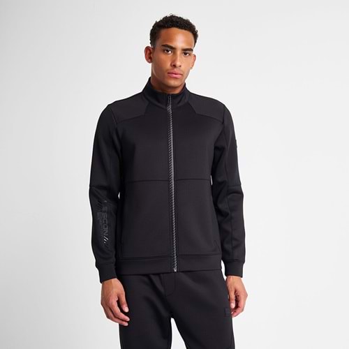 LESCON 25N-1138 ERKEK FERMUARLI SWEATSHİRT - SİYAH - L