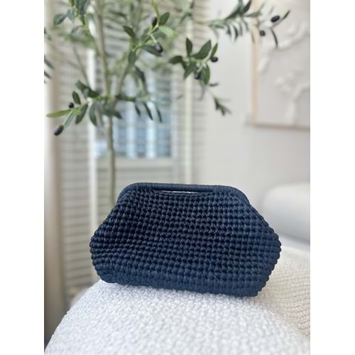 blancaston Hasır El Örgüsü Clutch Çanta