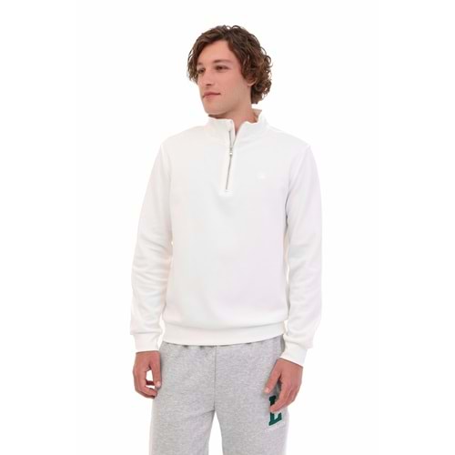 LUMBERJACK MB BS47 HZIP SW 5PR ERKEK SWEATSHİRT - EKRU - L