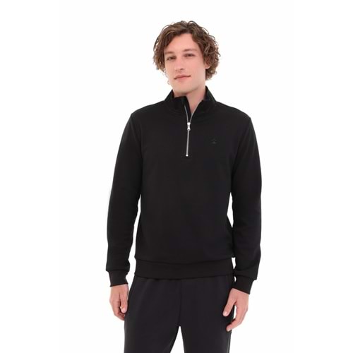 LUMBERJACK MB BS47 HZIP SW 5PR ERKEK SWEATSHİRT - SİYAH - L