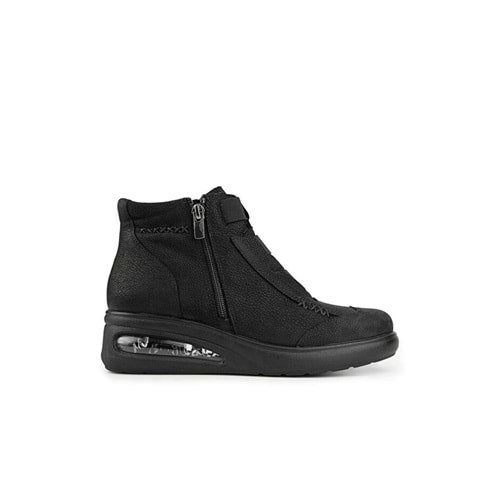 Muya Baie Anatomik Air Max Tabanlı Hakiki Deri Kadın Bot - Siyah - 40