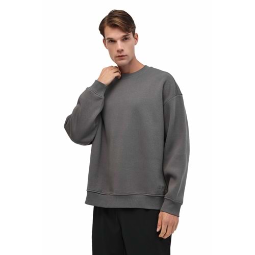 LUMBERJACK MB ROS 16HS108 5PR ERKEK SWEATSHİRT - ANTRASİT - M