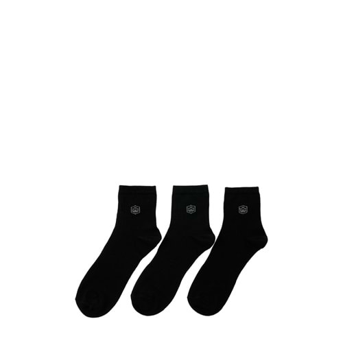 LUMBERJACK MB DANNY 33KS1 5PR ERKEK 3 LÜ PATİK ÇORAP - SİYAH - 40-44