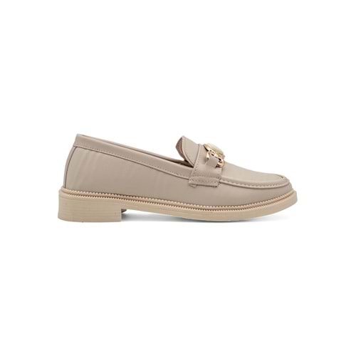 SU&NAZ TOKA DETAYLI KADIN LOAFER - KREM - 40