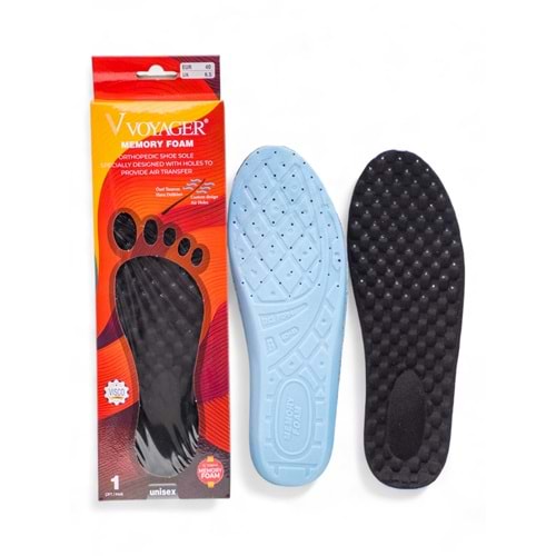 Voyager Memory Hafızalı Ortopedik Tabanlık Astar - SİYAH - 44