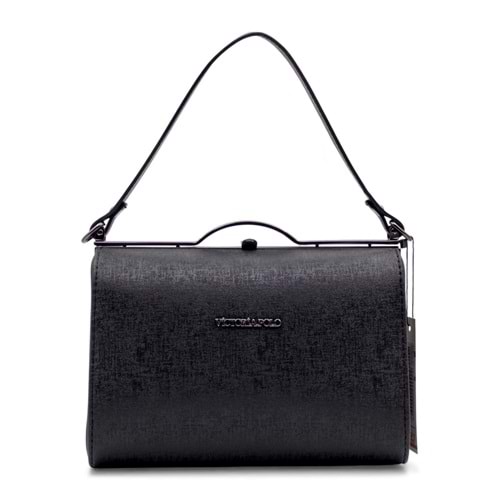 1090 Kadın Kutu El ve Omuz Çantası - SİYAH