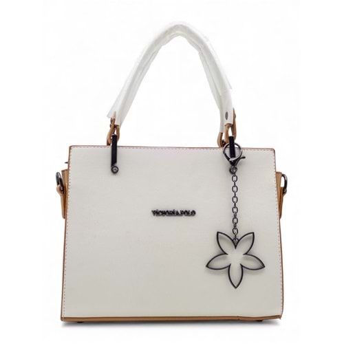 1100 Kadın Kutu El ve Omuz Çantası - BEYAZ