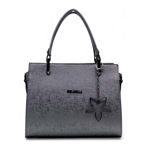 1100 Kadın Kutu El ve Omuz Çantası - FÜME