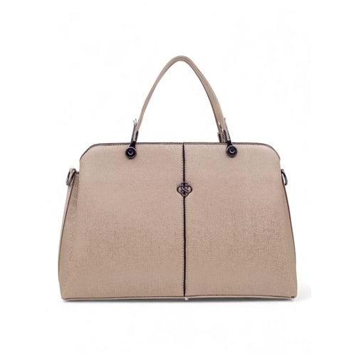 1110 Kadın 3 Bölmeli El ve Omuz Çantası - VİZON