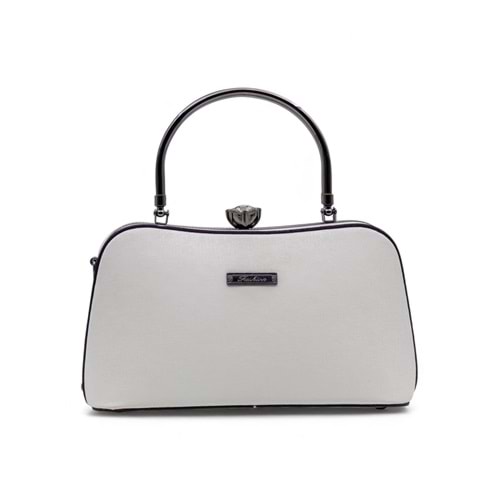 1120 Kadın Kutu El ve Omuz Çantası - BEYAZ