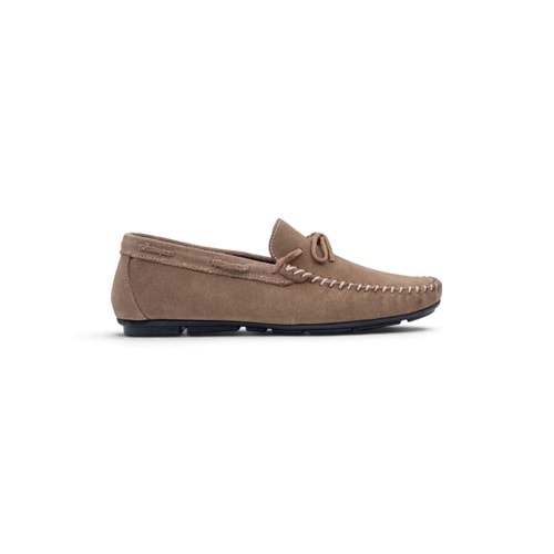 VOYAGER 4187 HAKİKİ DERİ ERKEK LOAFER AYAKKABI - SÜET KUM - 40