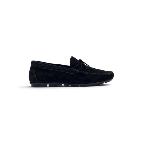 VOYAGER 4187 HAKİKİ DERİ ERKEK LOAFER AYAKKABI - SÜET SİYAH - 40