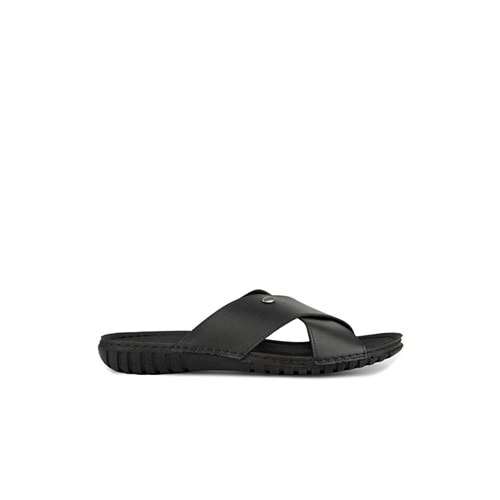 Muya Kejutan Anatomik Taban Dört Mevsim Erkek Terlik - Siyah - 40