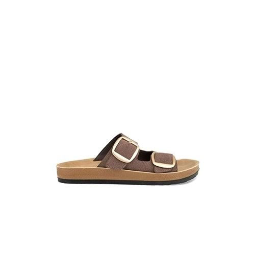 Muya Eterei Anatomik Taban Kadın Terlik - Kahverengi - 40