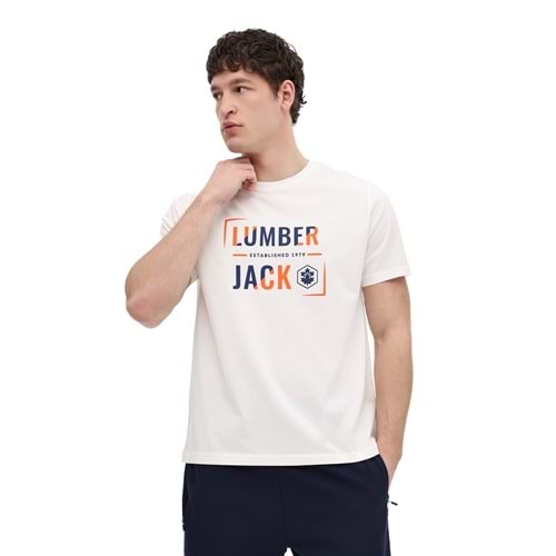 LUMBERJACK ML OKINA 11ID1-104 6FX ERKEK KISA KOL TİŞÖRT - BEYAZ - L
