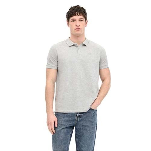 LUMBERJACK MB CT953 POLO T-SH 6FX ERKEK KISA KOL POLO TİŞÖRT - GRİ MELANJ - L