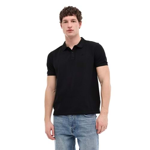 LUMBERJACK MB CT953 POLO T-SH 6FX ERKEK KISA KOL POLO TİŞÖRT - SİYAH - L