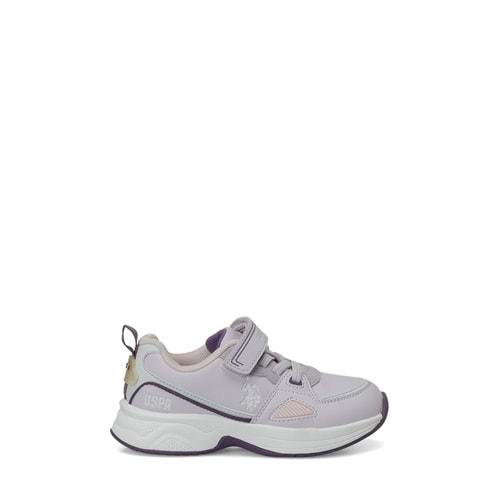 U.S. POLO ASSN. LESSA JR 6PR KIZ ÇOCUK SPOR AYAKKABI - LİLA - 30
