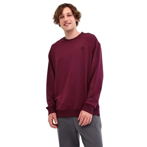 LUMBERJACK MB SN75 C NECK SW 6PR ERKEK SWEATSHİRT - BORDO - L