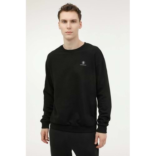 LUMBERJACK MB SN75 C NECK SW 6PR ERKEK SWEATSHİRT - SİYAH - L