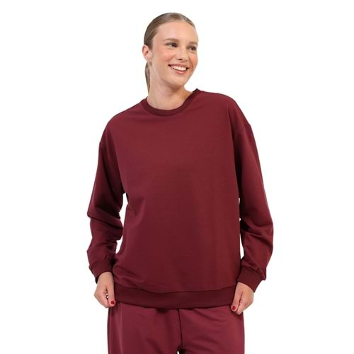 KİNETİX WB 16BIANCA-C 6PR KADIN SWEATSHİRT - BORDO - L