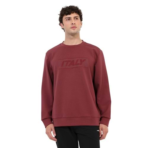 LUMBERJACK ML VANCE 16ITL-14 6PR ERKEK SWEATSHİRT - BORDO - L