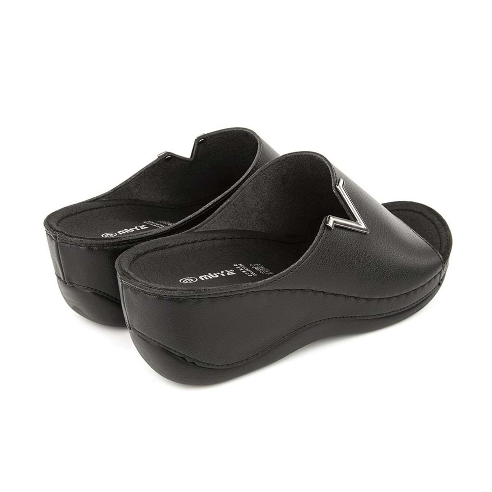 Muya Perla Anatomik Taban Dört Mevsim Kadın Terlik - Siyah - 40
