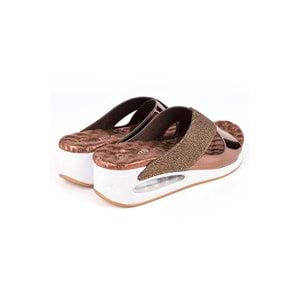 Muya Fly Anatomik Air Max Tabanlı Topuk Dikeni Kadın Terlik - Bronz - 38