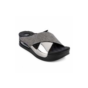 Muya Fly Anatomik Air Max Tabanlı Topuk Dikeni Kadın Terlik - Füme - 37