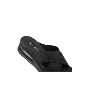 Muya Fly Anatomik Air Max Tabanlı Topuk Dikeni Kadın Terlik - Siyah Desenli - 40