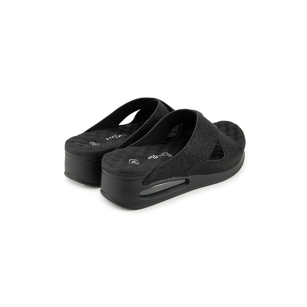 Muya Fly Anatomik Air Max Tabanlı Topuk Dikeni Kadın Terlik - Siyah Desenli - 40