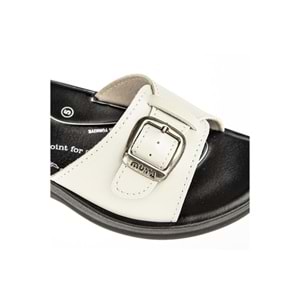 Muya Candy 6 Nokta Anatomik Taban Topuk Dikeni Dört Mevsim Kadın Terlik - Krem - 37