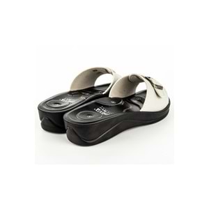 Muya Candy 6 Nokta Anatomik Taban Topuk Dikeni Dört Mevsim Kadın Terlik - Krem - 37