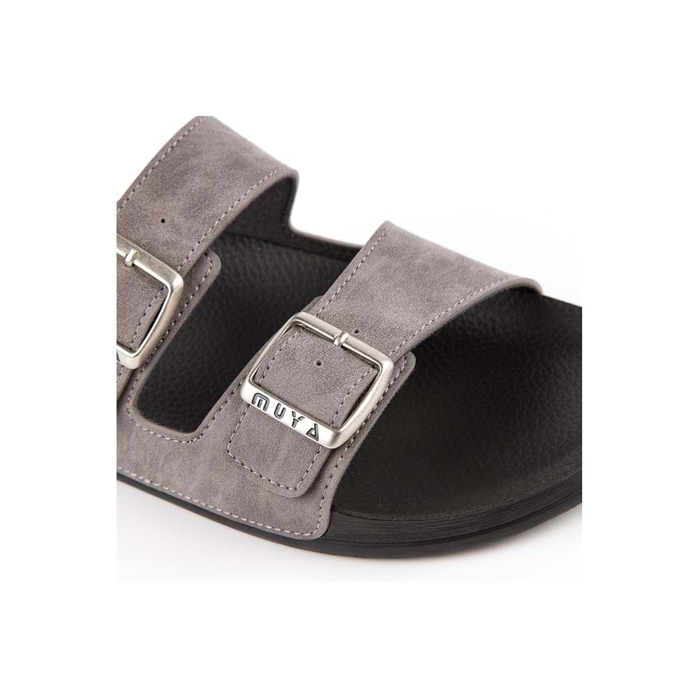 Muya Nova Anatomik Taban Dört Mevsim Erkek Terlik - Gri - 42