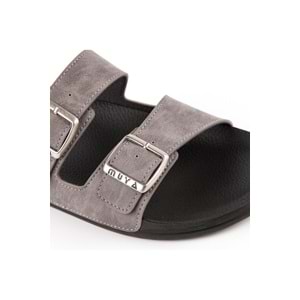 Muya Nova Anatomik Taban Dört Mevsim Erkek Terlik - Gri - 42