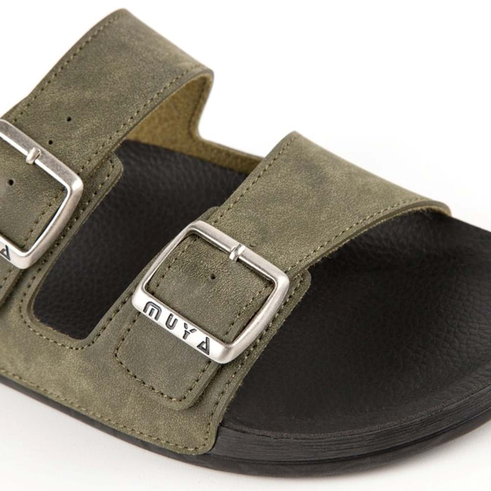 Muya Nova Anatomik Taban Dört Mevsim Erkek Terlik - Haki - 40