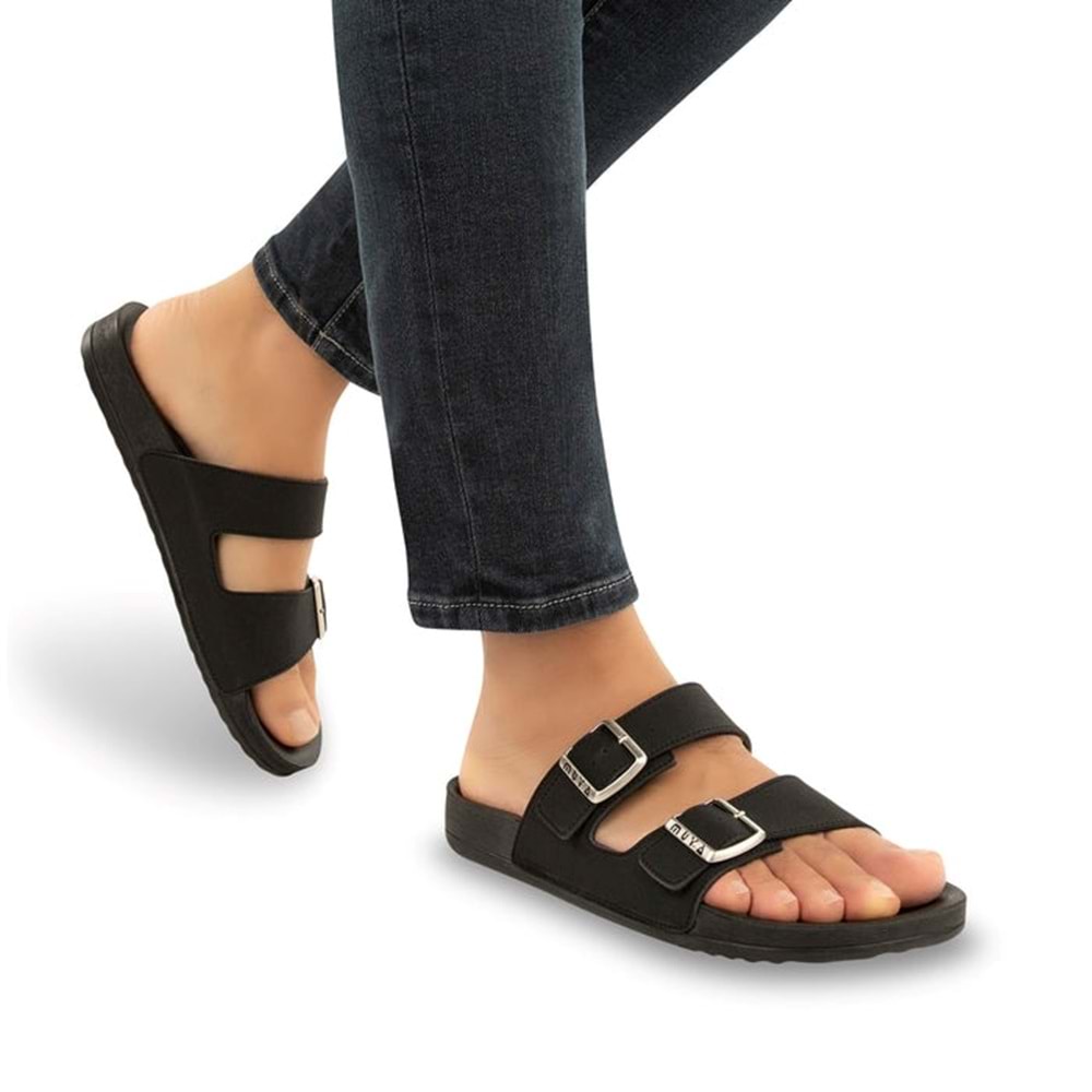 Muya Nova Anatomik Taban Dört Mevsim Erkek Terlik - Siyah - 40