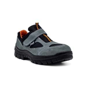 Eldi Cırtlı Çelik Burunlu İş Ayakkabısı - GRİ - 37