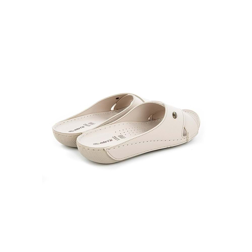 Muya Misty Anatomik Taban Dört Mevsim Kadın Terlik - Krem - 40