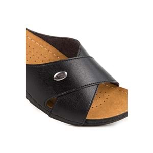 Muya Misty Anatomik Taban Dört Mevsim Kadın Terlik - Siyah - 40