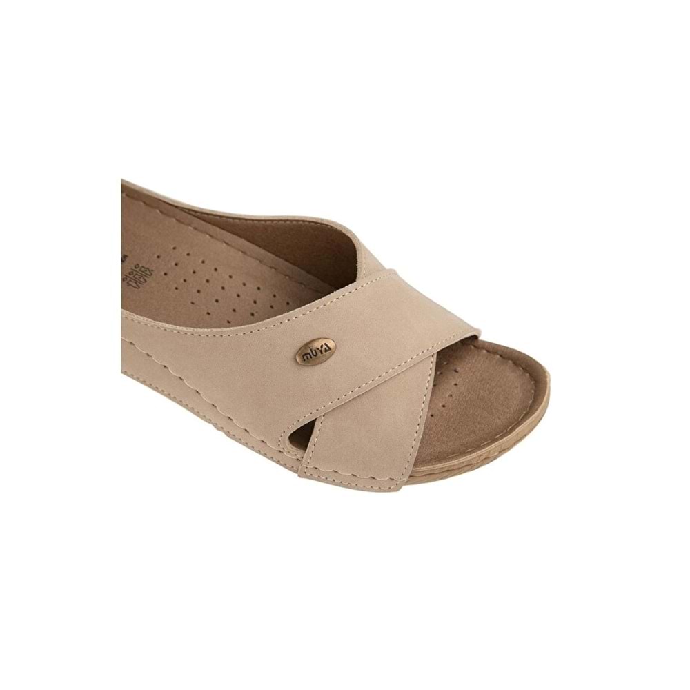 Muya Misty Anatomik Taban Dört Mevsim Kadın Terlik - Vizon - 40