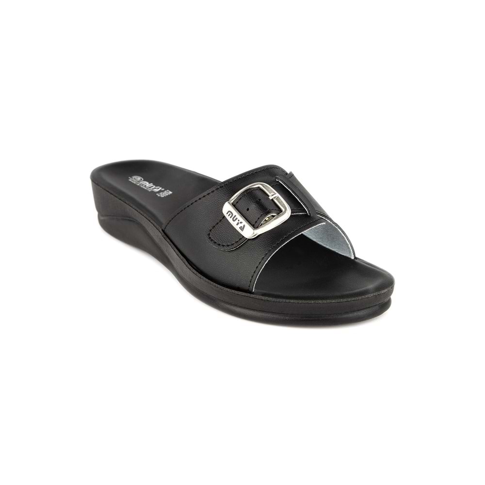 Muya Golden Anatomik Taban Dört Mevsim Kadın Terlik - Siyah - 41