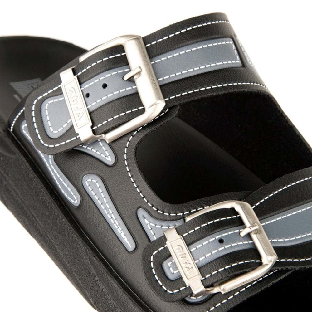 Muya Sports Anatomik Taban Dört Mevsim Erkek Terlik - Siyah-Gri - 40